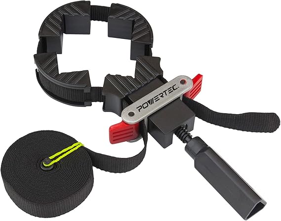 POWERTEC Strap Clamps for Woodworking Quick Release Band Clamps, Adjustable Picture Frame Clamp, 13 ft Strap Belt Clamp for Cabinets and Drawers (71017)