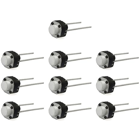Tactile Push Button Switch 10PCS 2 Pin 6x6x5mm DIP Round Micro Switch Tact Switch