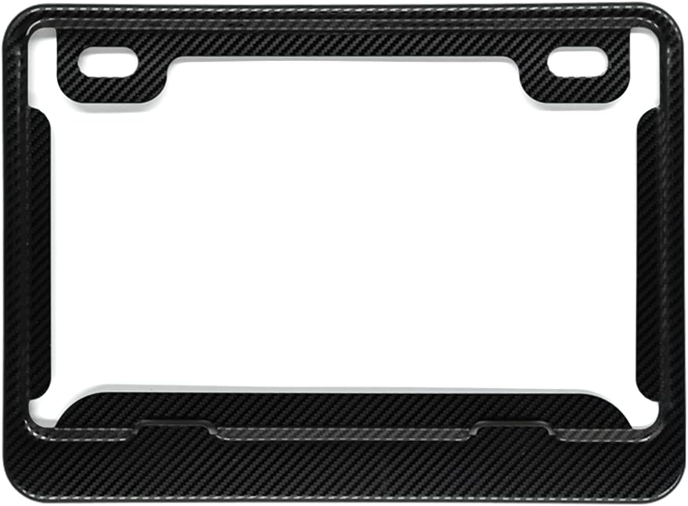 Stainless Steel License Plate Frame Heavy Duty Carbon Fiber Texture Texture Motorcycle Tag Cover Number Frame Bracket