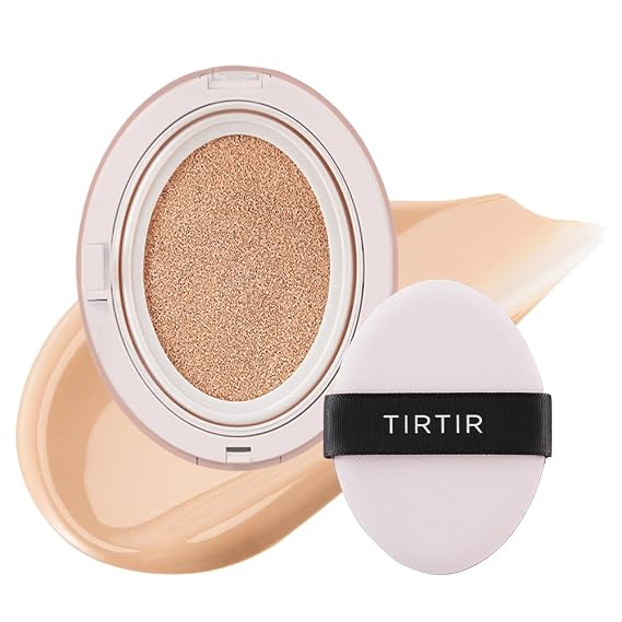 TIRTIR Mask Fit All Cover Pink Cushion Foundation | High Coverage, Semi-Matte Finish, Lightweight, Flawless, Corrects Redness, Korean Cushion, Refill (0.63 oz.), 23N Sand