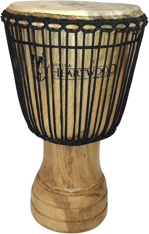 Hand-carved Djembe Drum From Africa - 13"x24" Classic Ghana Djembe (Village Carving)