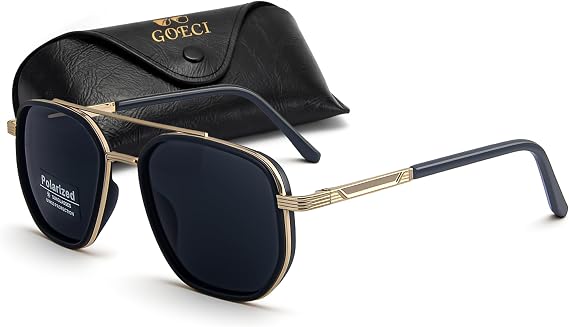 Women Sunglasses Polarized UV400 Vintage for Driving HD Retro with Case