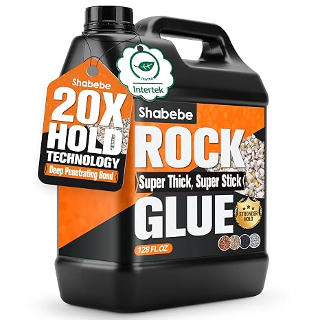 Rock Glue for Landscaping 1 Gallon, Ultra-Stick Mulch Bond Gravel Binder & Stone Adhesive, 100% Water-Permeable Pea Gravel Stabilizer, Long-Lasting Rock Glue for Paths, Patios & Borders