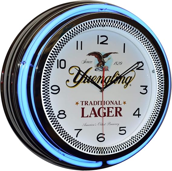 Yuengling 18" Traditional Lager Blue Double Neon Clock