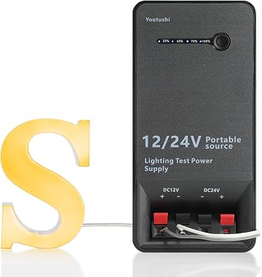 DC Power Supply Portable 12V 24V Rechargeable Battery Power Supply Tool Li-Ion Battery Pack LED Signage Industry Lighting Test Power Supply Temporary DC Power Supply Plug and Play