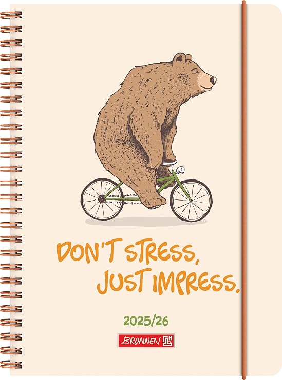 BRUNNEN School Calendar 2025/2026 "Bear" | A5, Plastic