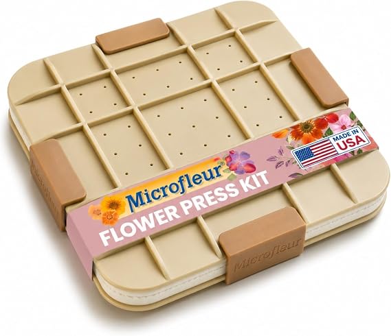 Microfleur Microwave Craft Flower Preservation Press Portable Kit, 9 inch