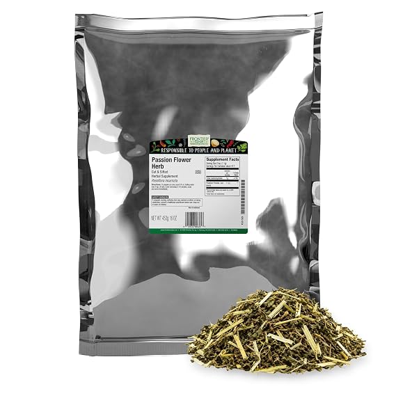 Frontier Co-op Passion Flower Herb, Cut and Sifted, Kosher | 16 Ounce (Pack of 1)