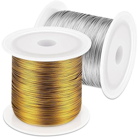 Acejoz 2 Rolls of 7-Strand Stainless Steel Beading Wire for Jewelry Making