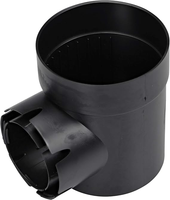 NDS 101* Round Spee-D Catch Basin Drain, 1 Outlet, Connects to 3-Inch and 4-Inch Drain Pipes, Manages Light Water Flows, 6-Inch, Plastic, Black