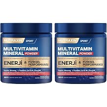 Nutraxin Multivitamin Mineral Complex – 12 Temel Mineral İçeren Günlük Destek – 300g – Vegan – Şekersiz ve Glutensiz (2 paketi)