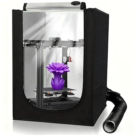 3D Printer Enclosure with Ventilation System & Transparent Windows,Compatible Bambu Lab P1/Creality Ender 3/Neptune 3 Pro/Anycubic Kobar 2/Flashforge AD5M