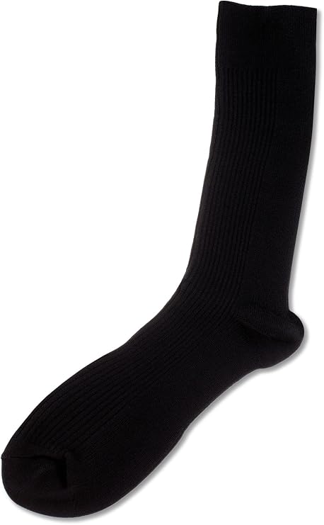 Prestige Medical Long Nurse Compression Socks, Black , 12 Inch