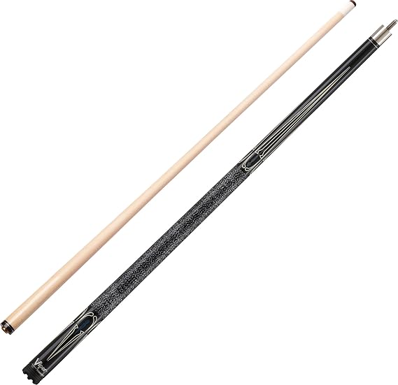 Viper Sinister 58" 2-Piece Billiard/Pool Cue, Black with Cream Points