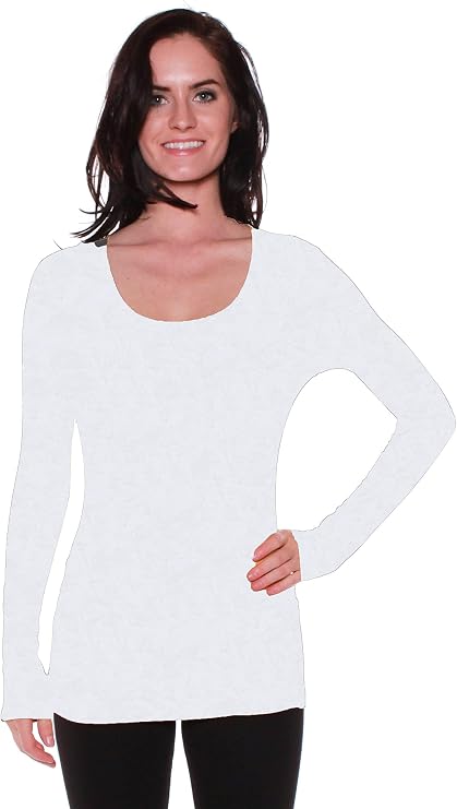 Active Basic Women's Basic Scoop Neck Tops