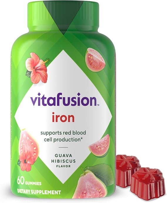 Vitafusion Iron Gummies | 60 Gummies for Adult Women & Men