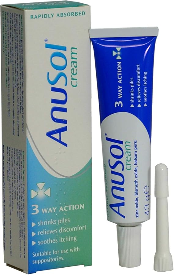 Anusol 43g SOY Cream - Whole Body Skin Moisturizer for All Skin Types, Damage Control & Pore Treatment, 1.51 oz
