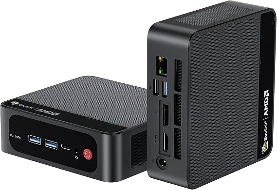 Beelink SER5 Mini PC, AMD Ryzen 5 5500U 16G DDR4 480G NVMe SSD Win 11 Pro | 2.5G LAN, WiFi 6 BT5.2, DP+ HDMI+ Type-C Triple Display Desktop Computer, AMD Radeon Graphics 7-cores 1800 MHz Mini Computer