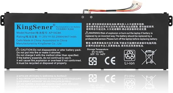 50.29Wh Battery for Acer Aspire 5 A514 Swift 3 AP18C8K 11.25V | for Acer Aspire 5 A514-52 Chromebook 314 C933, Swift 3 SF314-42 SF314-57 SF314-58, Li-ion Replacement