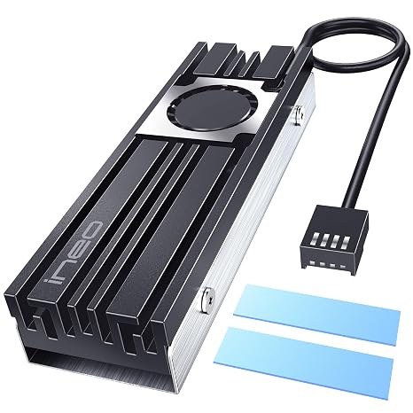 Aluminum M.2 2280 SSD Heatsinks with 20mm Fan for M.2 NVME SSD [C2600 Fan]