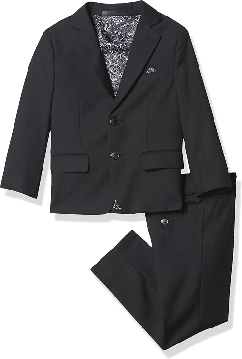Isaac Mizrahi Boys' Slim Fit Solid 2pc Suit