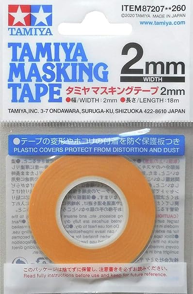 Tamiya 87207 Masking Tape 2 mm/18 m, Model Making, Accessories
