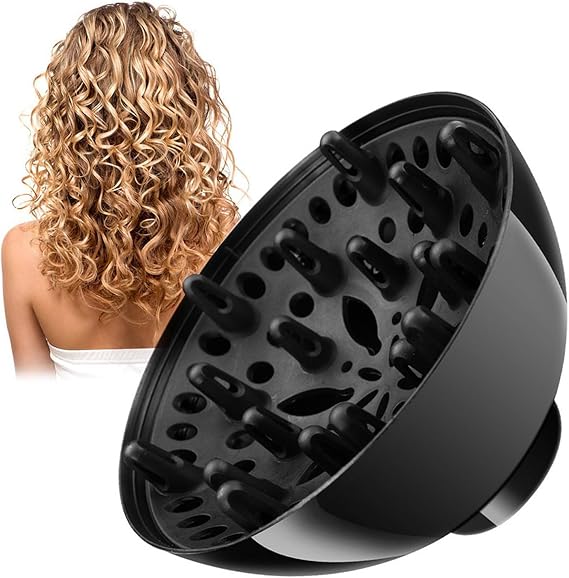 Universal Diffuser Hair Dryer Attachment, Black Adaptable for Blow Dryers Diffuser Hair Universal for Curly Hair Hair Care Hair Dryer Diffusers Hair Dryers and Styling Tools (1)