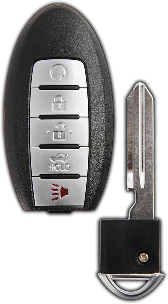 KeylessOption Key Fob Replacement for Nissan Altima, Versa, and Sentra - Keyless Entry Remote, 5-Button, OEM KR5TXN4 Dealer OR Locksmith Required - 2019 2020 2021 2022 2023 (1-Pack)