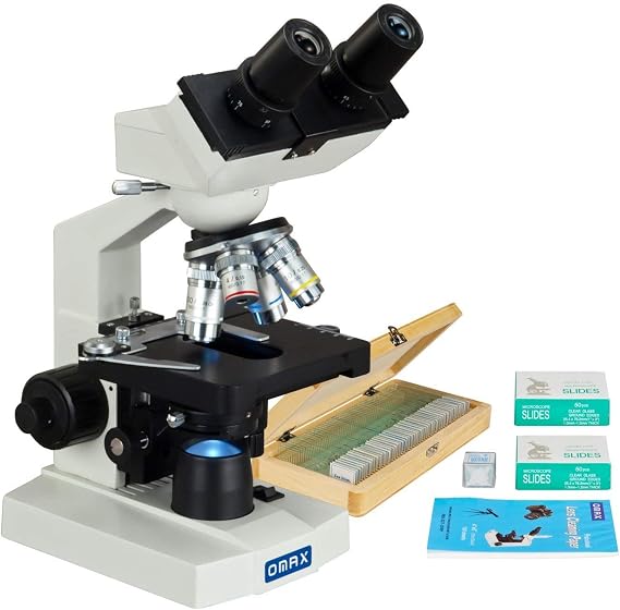 OMAX M82ES-SCP100-SAA50 Series LED Binocular Compound Microscope 2000X