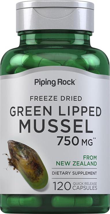 Piping Rock Green Lipped Mussel | 120 Capsules | Supplement for Humans