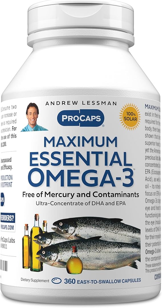 ANDREW LESSMAN Essential Omega-3 Fish Oil 1200mg - 360 Softgels