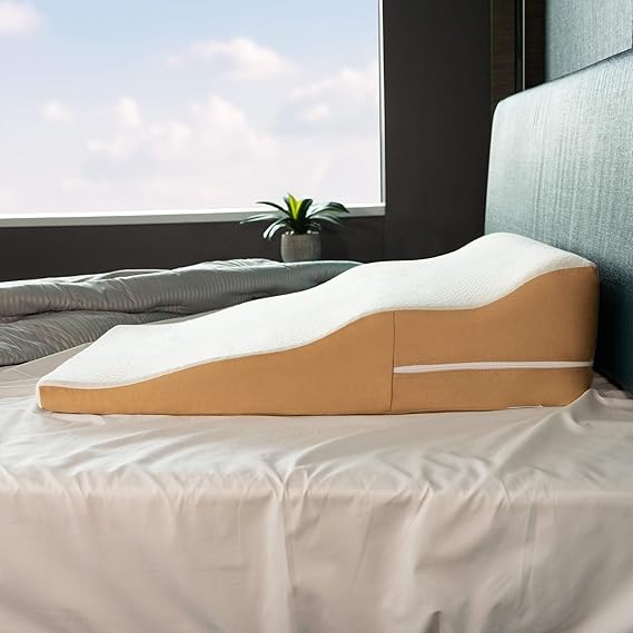 Avana Contoured Bed Wedge 24" Support Pillow with Gel-Infused Memory Foam and Cooling Tencel Cover