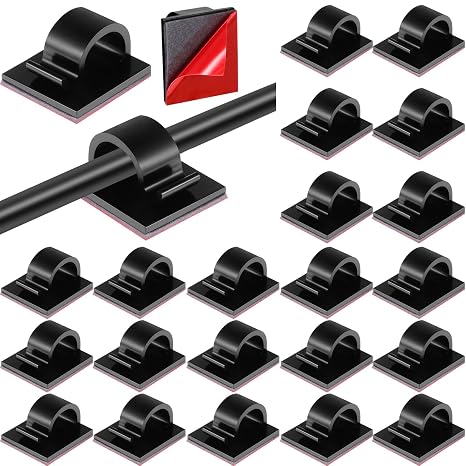 Namalu 60 Pcs Mini Cable Clips Christmas Light Clips Hooks,Small,Black