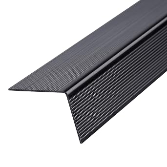 10 Pack Stair and Window Sill Nosing Protectors Aluminum Tread Plate,Stair Edge Protector,48" Long,Black