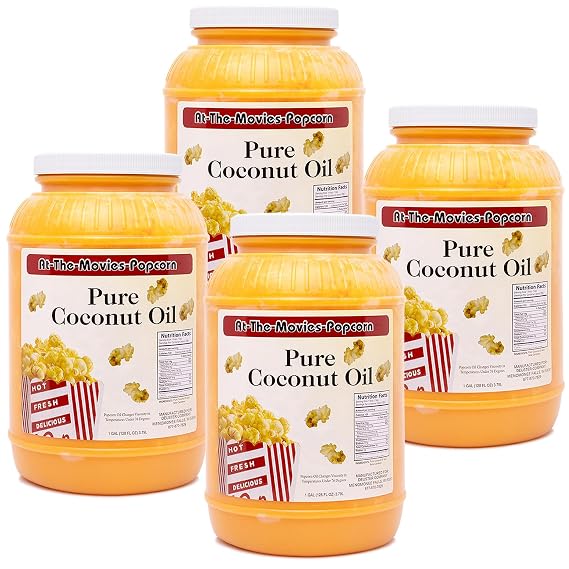 Yellow Coconut Popcorn Popping Oil (Case Of Four Gallons)