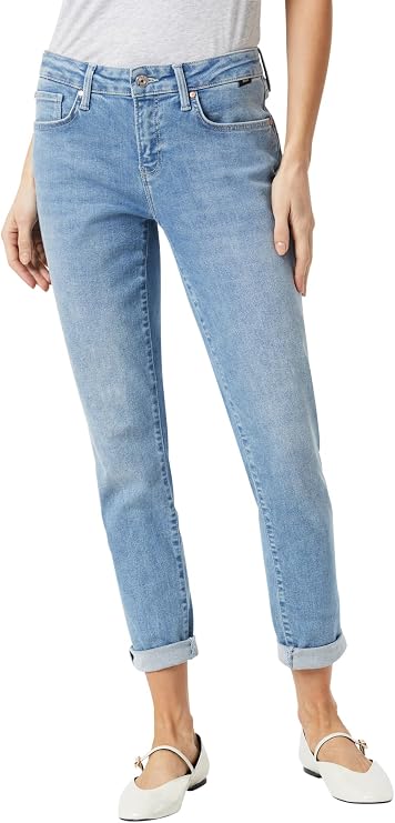 Mavi Womens Ada Mid-Rise Boyfriend Jeans