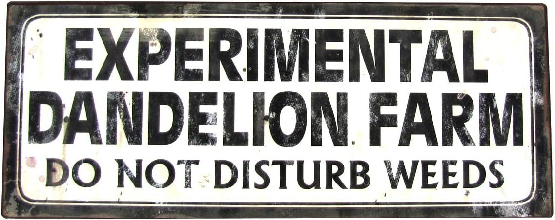 IVIVV Treasure Gurus Warning Do Not Disturb Weeds Metal Sign