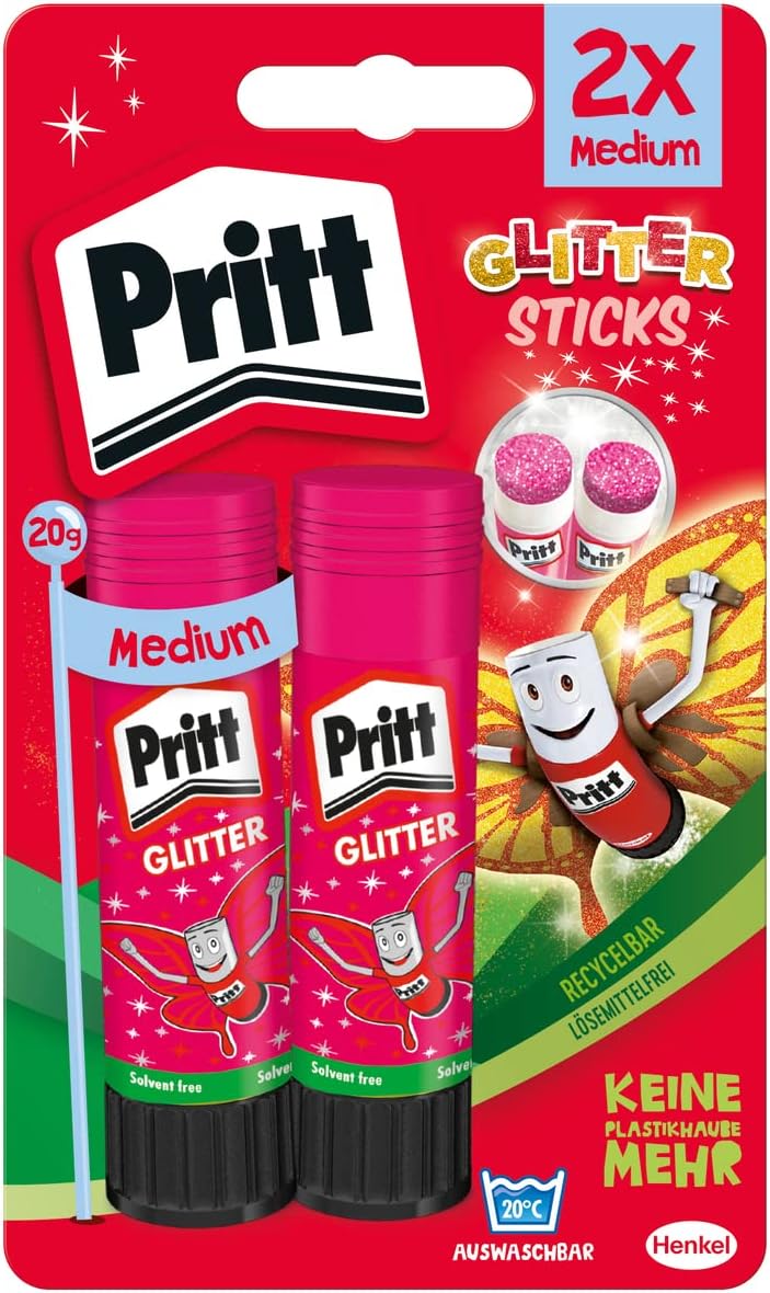Pritt 1632485 20 g Glue Stick - Pink Pack of 2