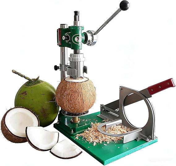 Commercial Coconut Hole Opening Machine, Manual Tender Coconut Peeling Tool, Coconut Hole Driller, With Lever Handle, 2.36" Opening Diameter, For Home And Commercial Use SingleHandle