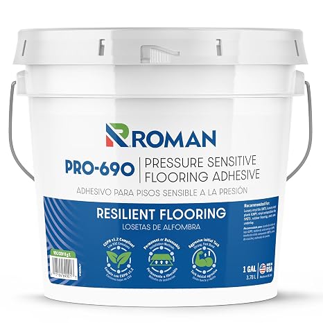 ROMAN PRO-690 Pressure Sensitive Flooring Adhesive 1-Gallon