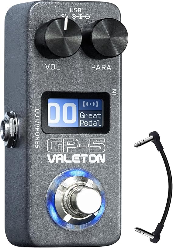 Valeton GP-5 Super Compact Multi-Effects Processor & NAM/IR Loader Pedal(Incl 1PCS Additional TRS Cable By VOLKTONE)