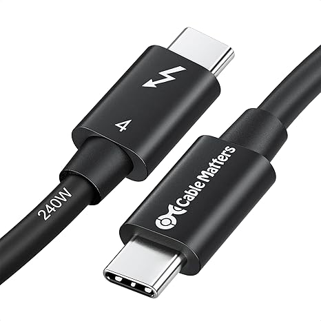 Cable Matters [Intel Certified] 40Gbps Thunderbolt 4 Cable, 1ft / 0.3m
