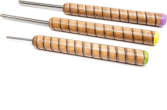 Paper Bead Roller Quilling Tool Set of Three 3/16 inches, 5/32 inches, 5/64 inches Slotted Metal Winding Pin for Paper Jewelry