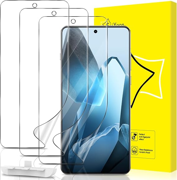 GiiYoon 3 PACK Screen Protector for OnePlus 13 Flexible TPU Film [Support Fingerprint Touch] [HD Full Coverage] [Easy Installation] [Scratch Resistant]