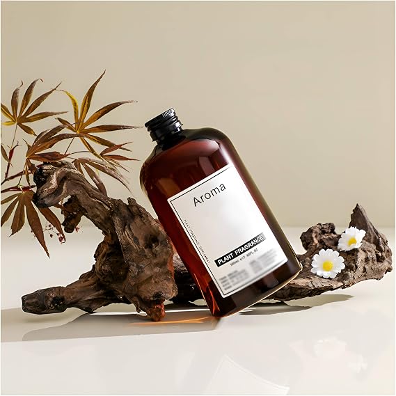 500Ml Essential Oil Diffuser Refills, Aromatherapy Home Fragrance Oil, Long-Lasting Scent Oil for Reed Diffusers Electric Diffusers Oil Warmers, Includes Reed Sticks (English Pear Freesia)