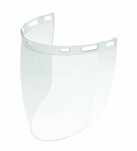 Gateway Safety 675 Venom Cylindrical Molded Contemporary Replacement Headgear Visor, Clear Lens, 9" x 15.5" x .06"