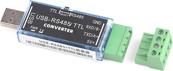USB to TTL RS485 Serial Converter Module Adapter, USB to UART Debug Cable, Compatible with Arduino Router PLC MCU, Support Windows Linux Mac