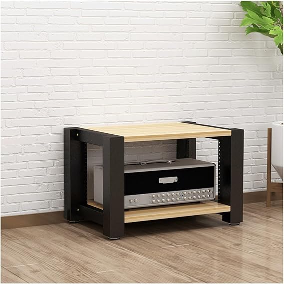 Generisch Ayarlanabilir HiFi standı, modern AV medya kulesi, CD çalar ve stereo sistemi için 2 raflı, ev stüdyosu ve oturma odası için ideal (doğal H)