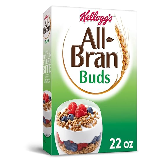 Kellogg's All-Bran Buds, Breakfast Cereal, Wheat Bran, Excellent Source of Fiber, 22oz Box