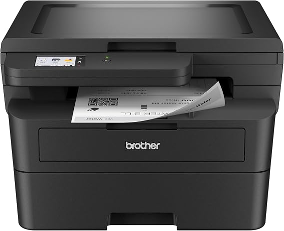 Brother HL-L2480DW Wireless Compact Monochrome Multi-Function Laser Printer with Copy and Scan, Duplex, Mobile, Black & White | Includes Refresh
